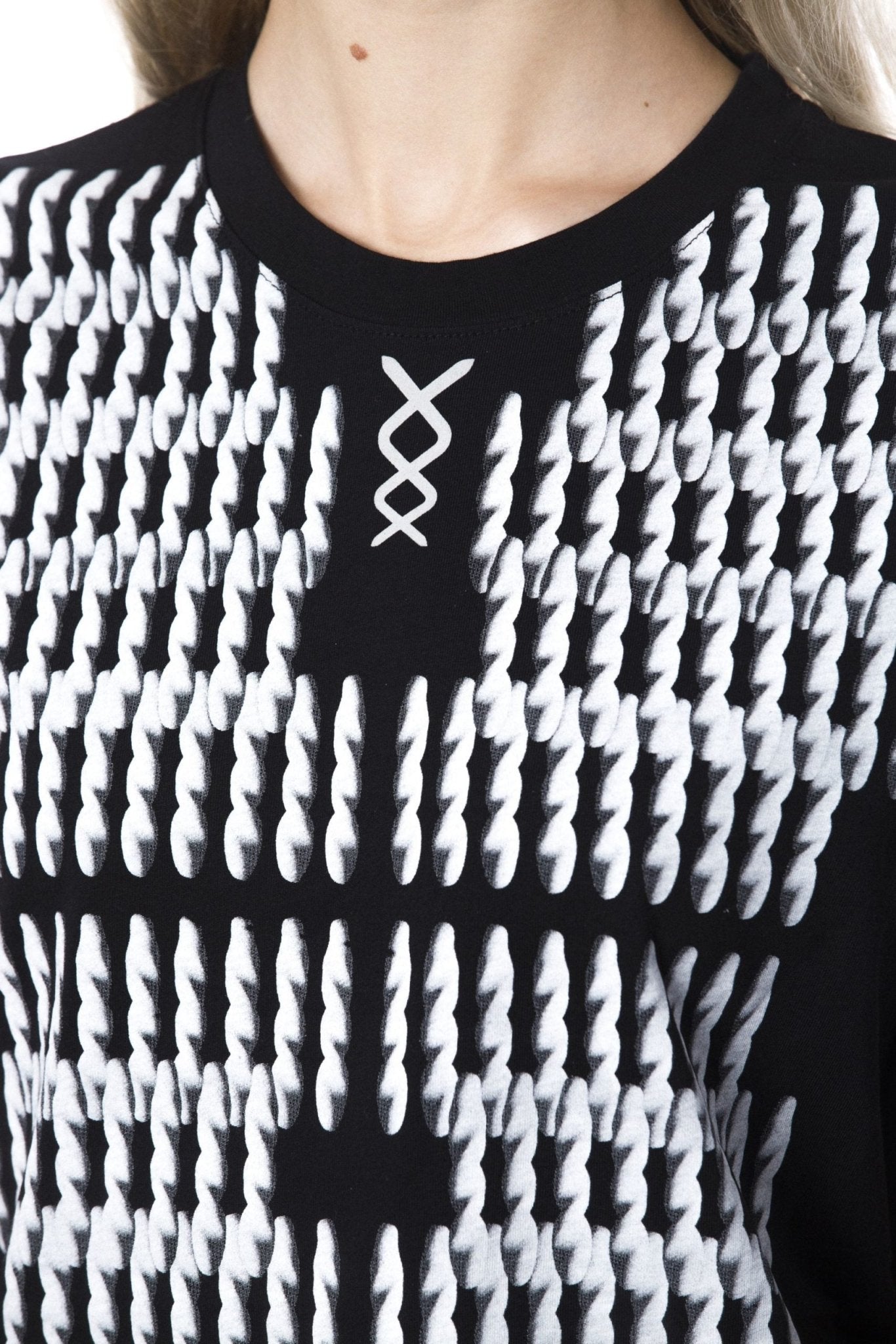 Nicolo Tonetto Black/White Cotton T-Shirt - Fizigo